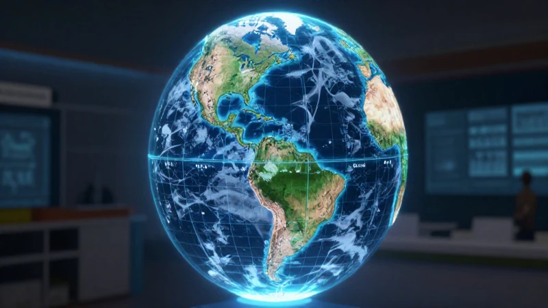 Globo educativo de México con cuadrícula temporal etérea