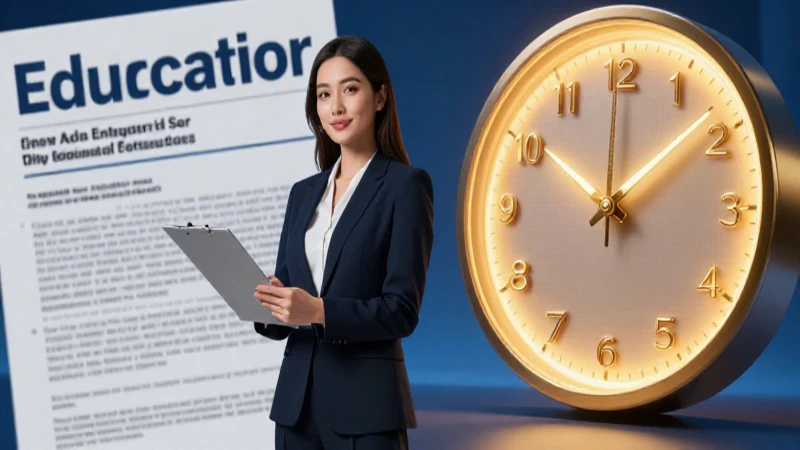 Horas extras: Definición y concepto explicados claramente 6 Educador profesional y reloj regulado en azul y oro