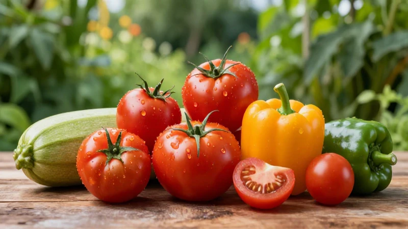 Cosecha vibrante de vegetales en fondo verde