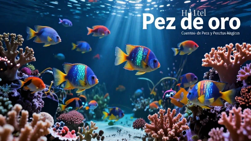 Habitación mágica con peces temáticos