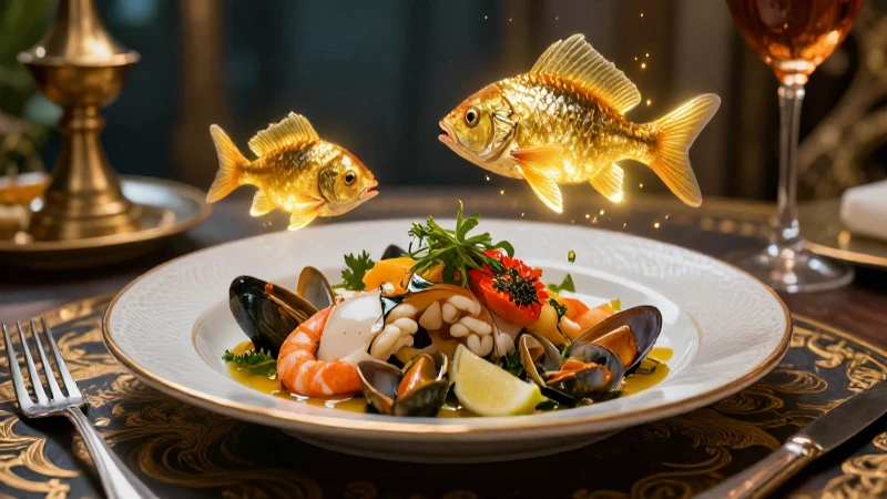 Platos marinos mágicos inspirados en leyendas doradas