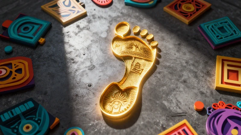 Huella: icono cultural en diseño visual moderno