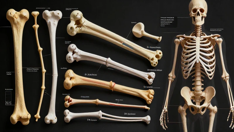 Ilustración detallada de anatomía esquelética humana