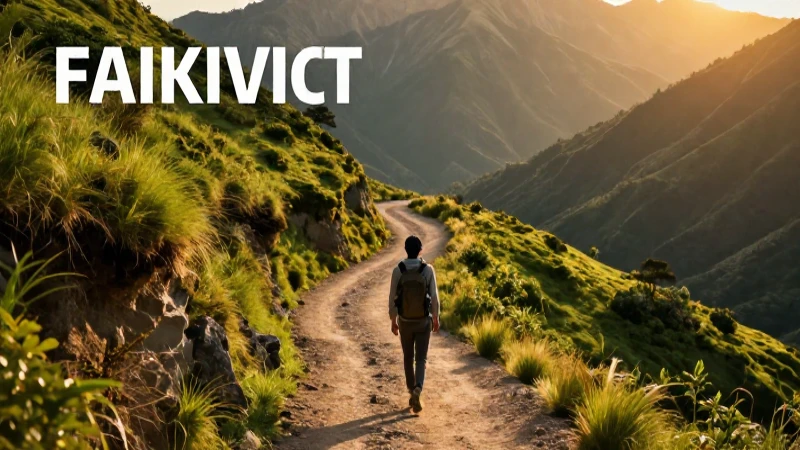 Iba caminando: Reflexiones sobre el viaje interior 3 Persona en montaña, luz dorada y sendero