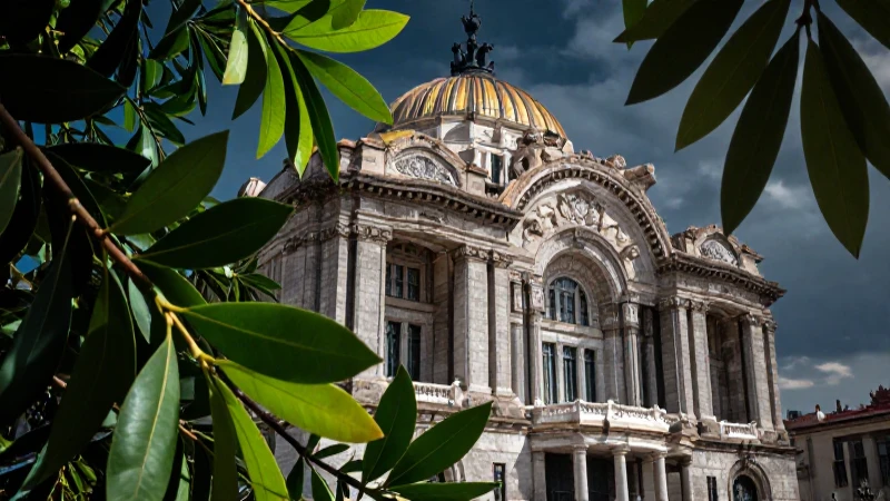 Revive el mundo con ideas liberales y conservadoras ¡Conoce el poder transformador! 3 Monumento clásico mexicano con luz dramática