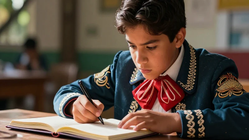 Estudiante concentrado en una ilustración profesional
