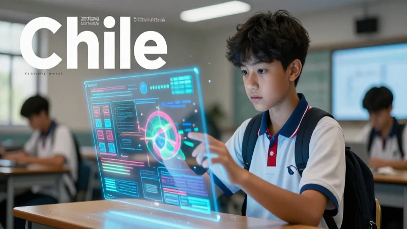 Cómo se trata la Identidad Digital en la educación en Chile 8 Estudiante chilena aprende con holografía futurista