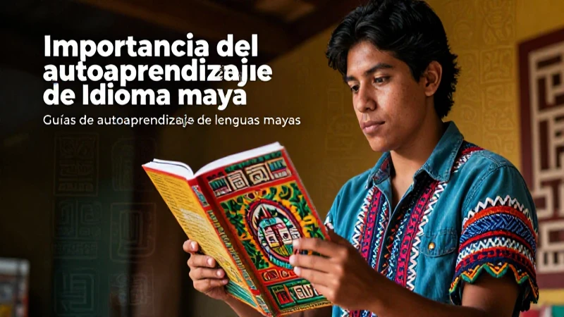 Joven maya aprende idioma en entorno cultural