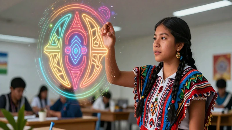 Idioma Q'anjob'al: 20 Palabras en Q'anjob'al y Español 4 Joven estudioso chiapaneco con arte digital vibrante
