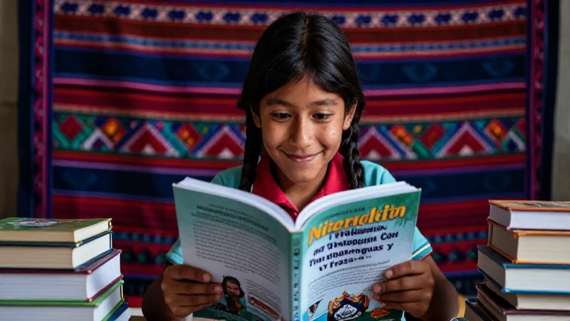 Joven Qeqchi aprende con recursos educativos