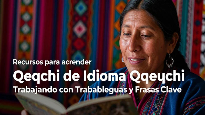 Aprende Qeqchi con recursos y cultura visual