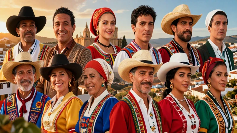 Collage vibrante e hiperrealista de la cultura española