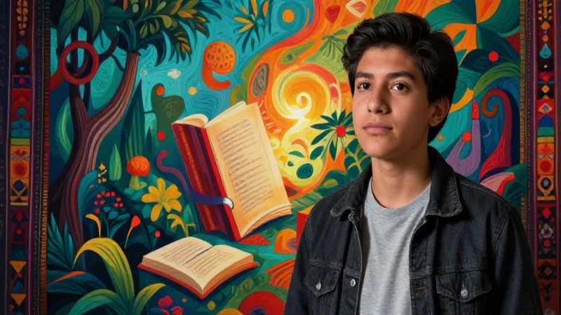 Estudiante mexicano vibrante de la Nueva Escuela