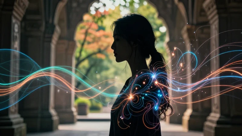 Iglesia: Definición y Concepto Esencial para Entenderla 8 Silueta etérea de pensador con luces digitales
