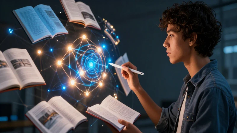 Estudiante mexicano revisando conceptos académicos digitales