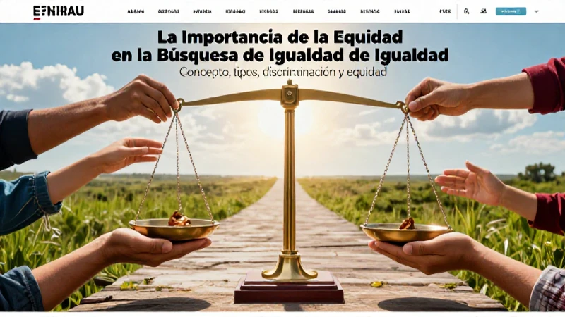 Manos apoyan balanza hacia un futuro de equidad