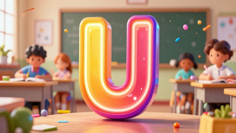 Imagen educativa de la vocal U