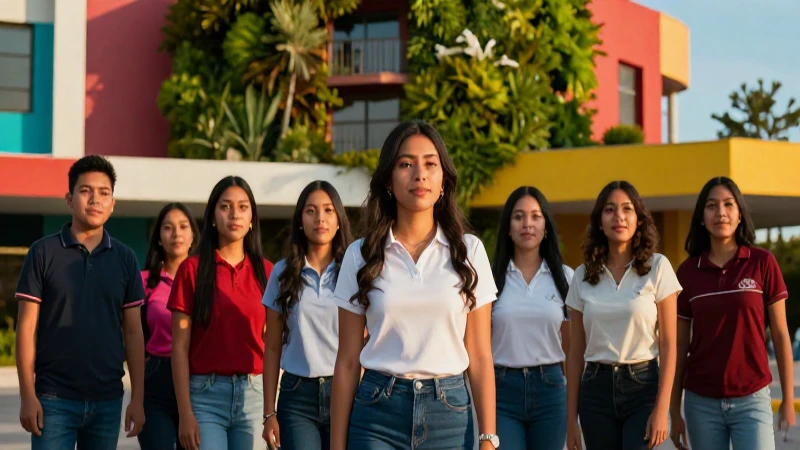 Imagen de Cultura de Paz: Construyendo un Futuro Armonioso 3 Estudiantes mexicanos en modernidad con naturaleza