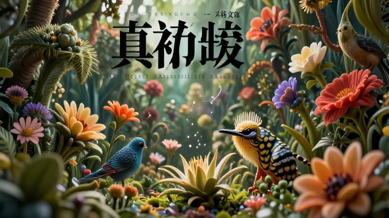 Flora, fauna y fantasía: el arte natural que inspira 8 Ilustración macro de híbridos naturales mágicos
