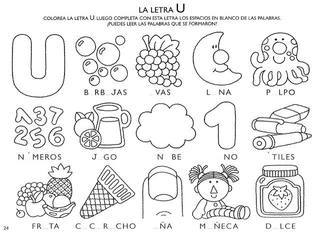 imagen de la vocal u aprendo las vocales a e i o 1