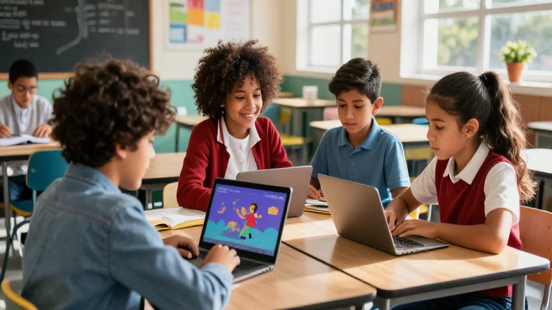 Nueva escuela mexicana: Innovación y cautivadoras imágenes 3 Estudiantes mexicanos aprenden digitalmente en aulas modernas