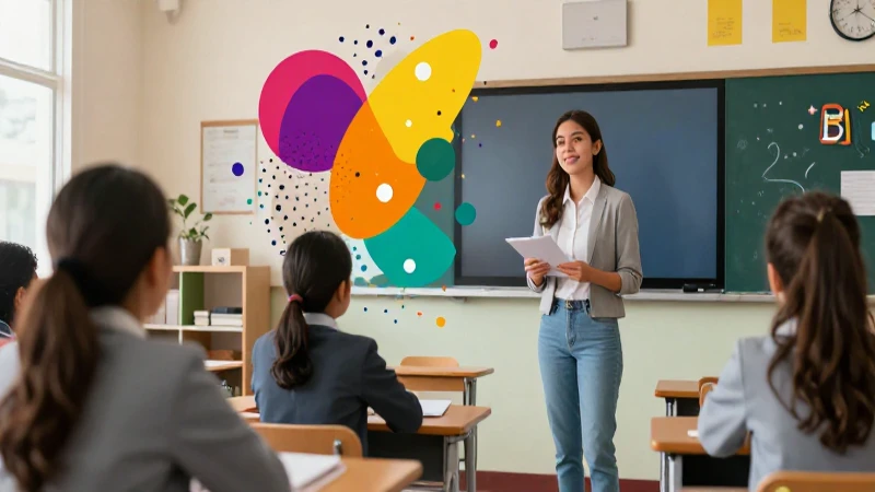 Estudiante en aula mexicana, ilustración dinámica