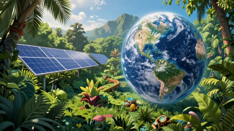 Naturaleza vibrante y energía solar en alta definición