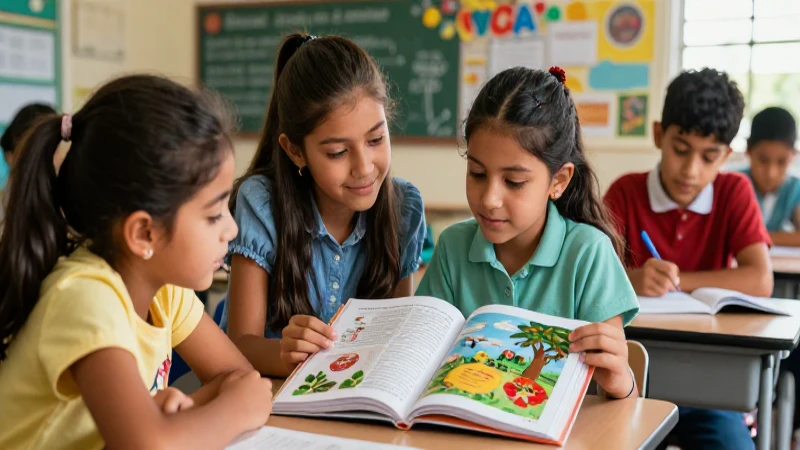 Aprendizaje detallado en un aula escolar