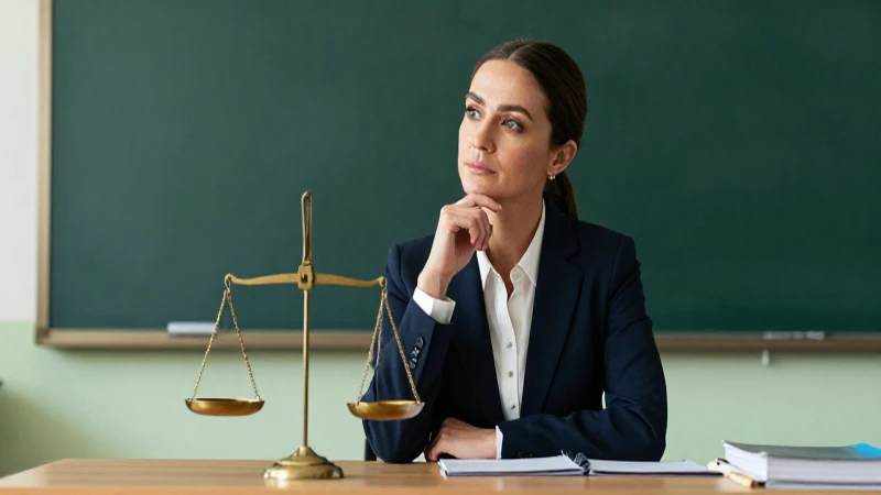 Educadora reflexiva, justicia simbolizada en la clase