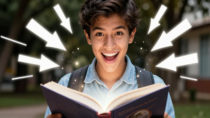 Retrato energético de estudiante con símbolos de mando
