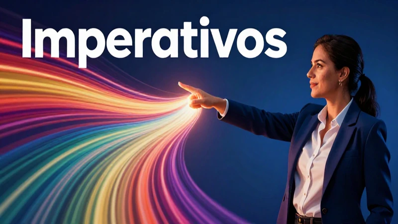 Ilustración didáctica sobre el modo imperativo