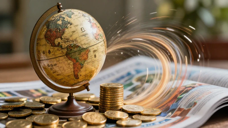 Globo antiguo y oro, fuerza económica global