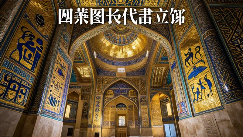 Imperio Persa: Religión, Cultura, Economía y Características 6 Diseño persa dorado y académico vibrante