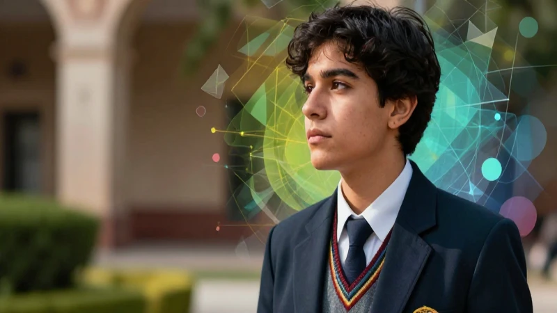 Qué es implícito y cuáles son sus conceptos relacionados 4 Joven académico con patrones geométricos conceptuales