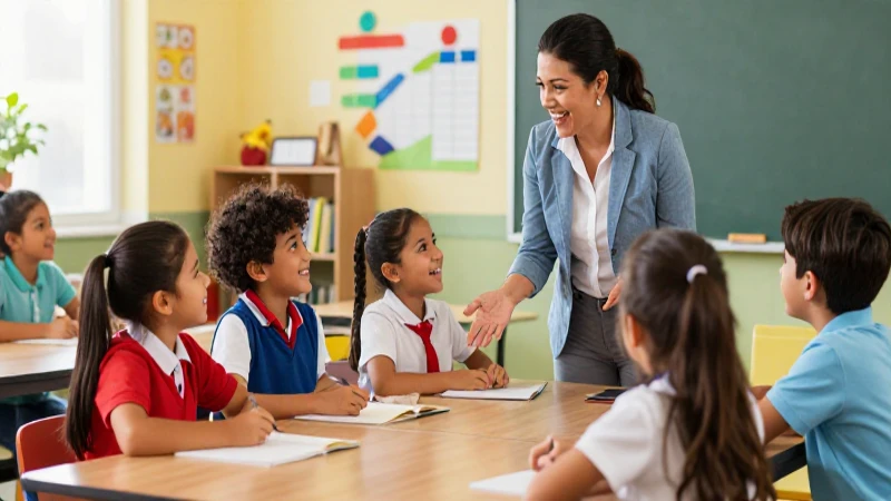 La nueva escuela mexicana: Importancia y beneficios educativos 5 Estudiante mexicano feliz interactúa con maestra moderna