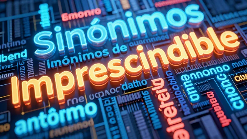 Ilustración educativa de vocabulario imprescindible en 3D