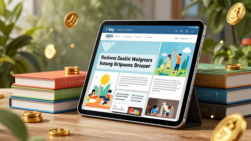 Tablet, libros y oro en un diseño profesional