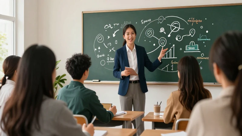 Impulso Docente: Estrategias para Transformar la Educación 3 Educador liderando aula moderna con estilo cinematográfico