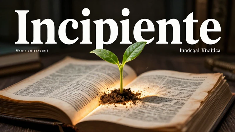 Origen y significado esencial de incipiente