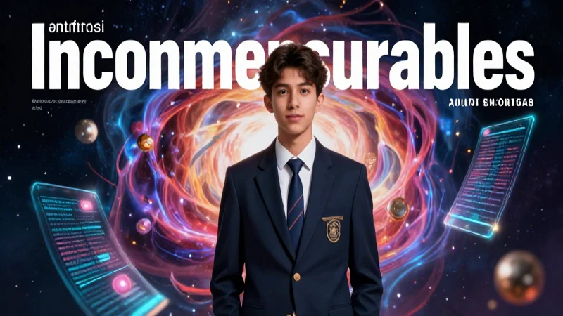 Estudiante intelectual con temática cósmica digital