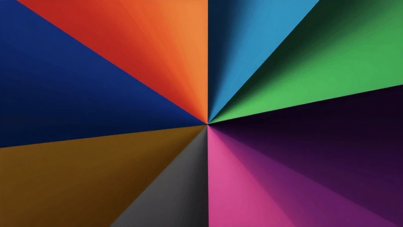 Colisión abstracta de planos con iluminación cinematográfica