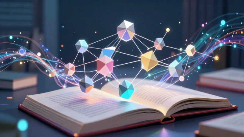 Ilustración académica digital vibrante sobre conocimiento e integración