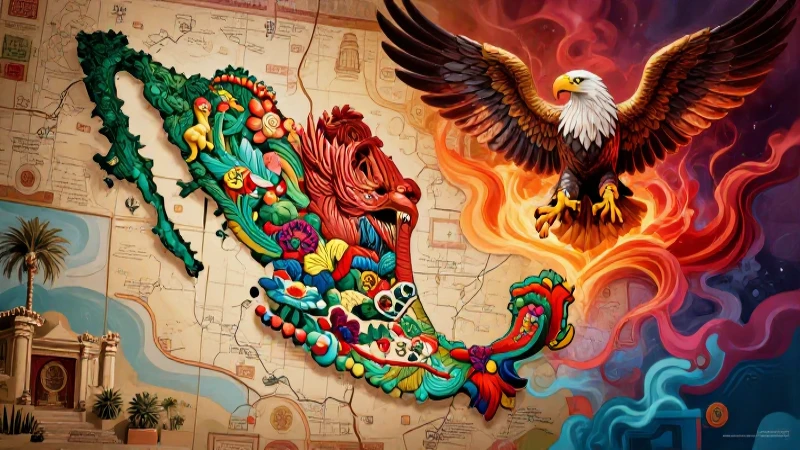 Independencia de México: etapas y resumen de su historia 9 Antiguo mapa mexicano evoluciona a México vibrante