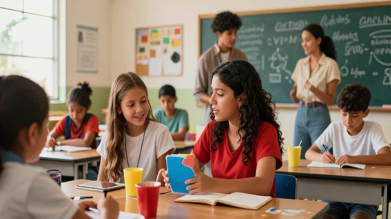 Estudiantes mexicanos aprendiendo en un aula vibrante