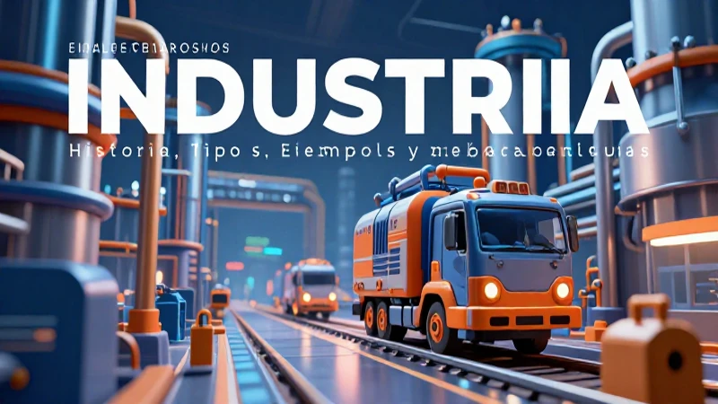 Industria: Historia, Tipos, Ejemplos y Características 4 Ilustración industrial educativa moderna y dinámica