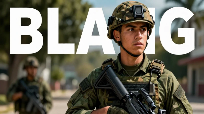 Soldado mexicano determinado, estilo cinematográfico y realista