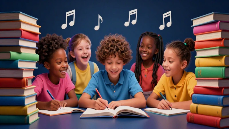 Infantil: Definición y Concepto Clave para Entenderlo 4 Niños alegres aprendiendo en una escena vibrante