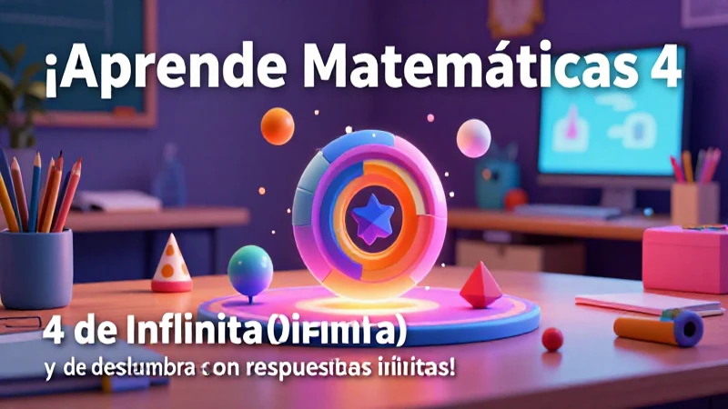 Imagen educativa de matemáticas 3D para primaria