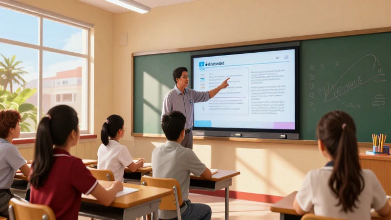 Infografía única: Conoce la escuela mexicana en San Luis Potosí 4 Aula mexicana vibrante con luz dramática y tecnología