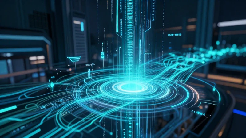 Estructura digital futurista brillante